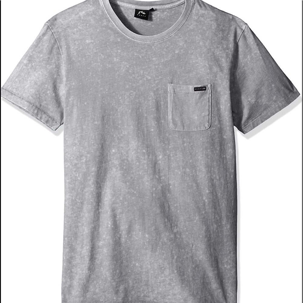 RUSTY Men's Trancer T-Shirt W/ Pocket Silver